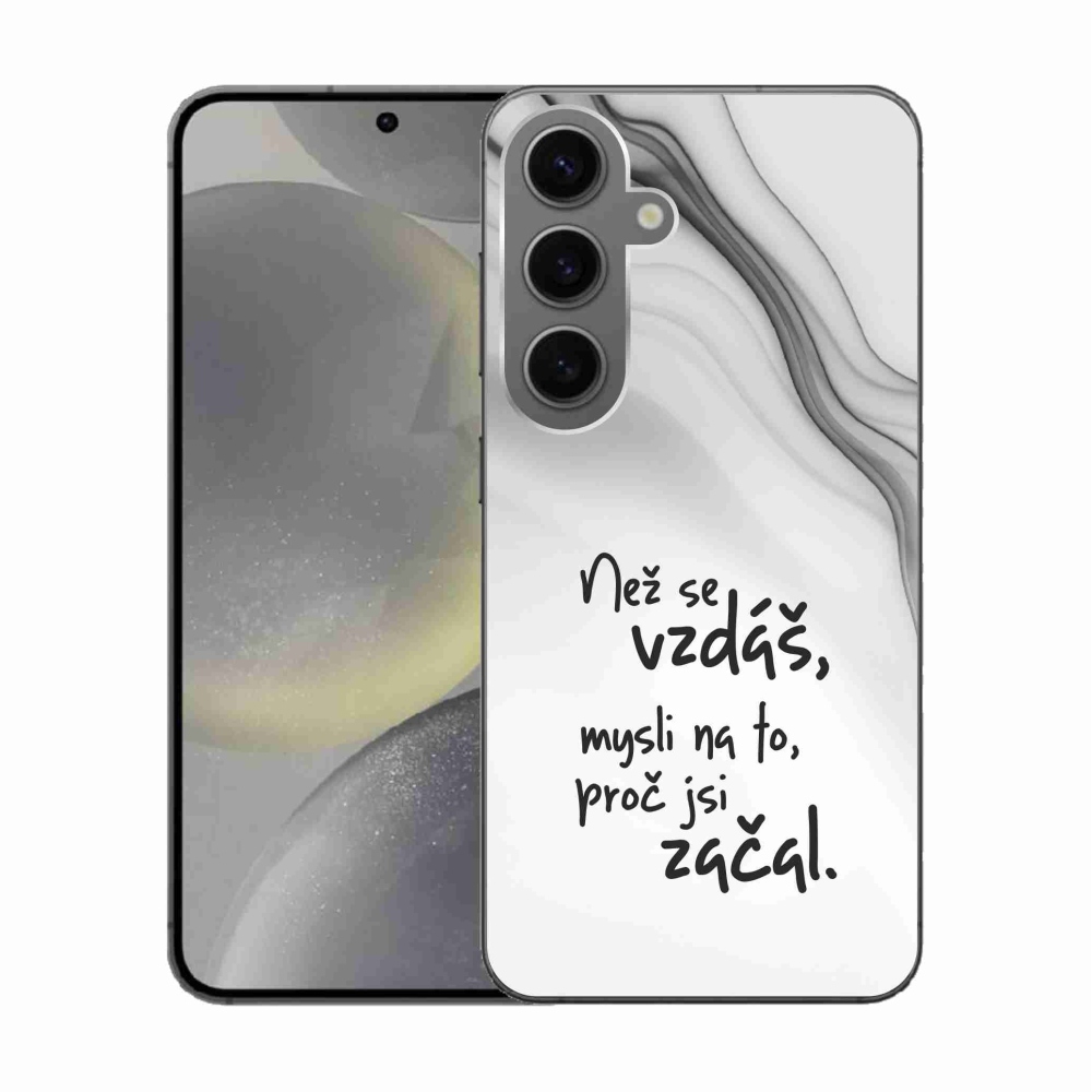 Gél borítás mmCase Samsung Galaxy S24 - idézet 2 fehér háttérrel