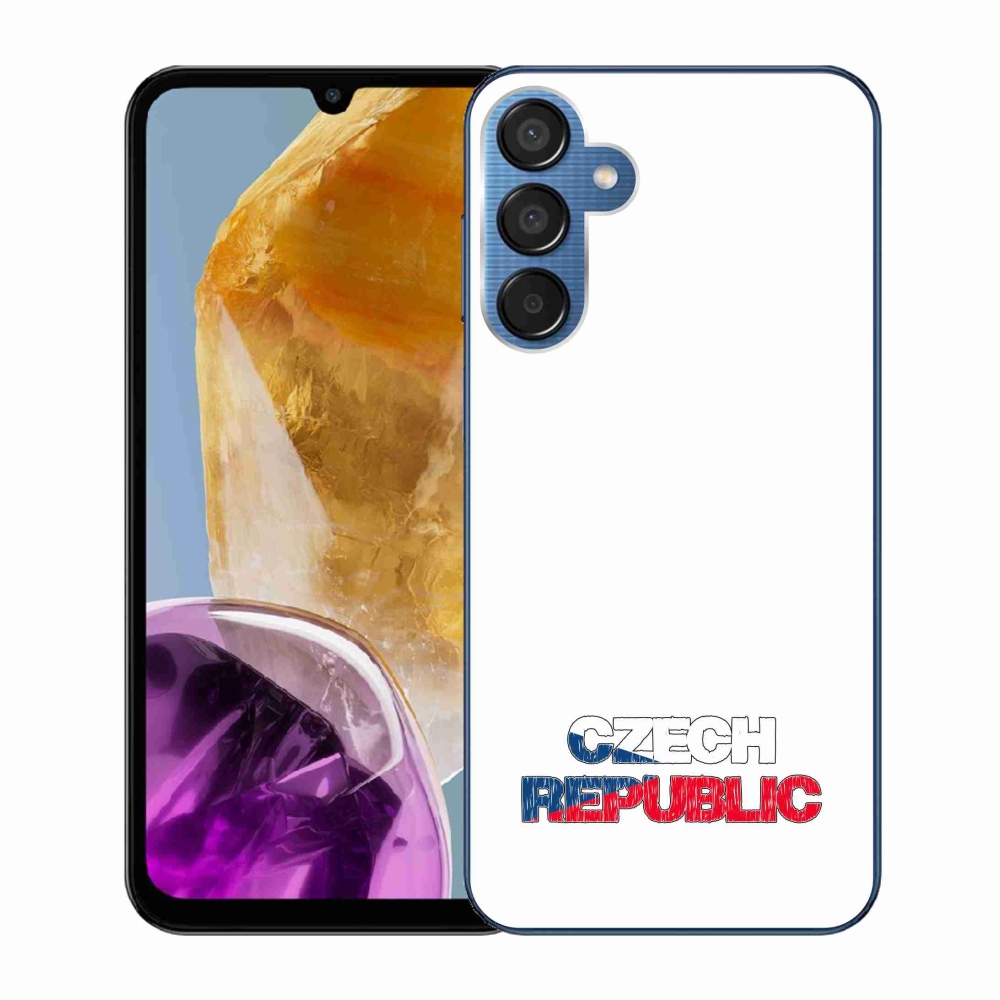 Gél védőhuzat mmCase Samsung Galaxy M15 5G - Csehország fehér háttérrel