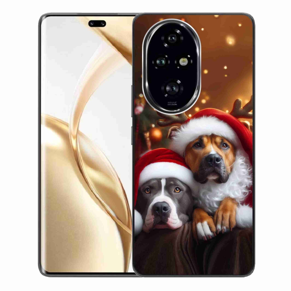 Gél borítás mmCase a Honor 200 Pro 5G számára - Karácsonyi kutyák
