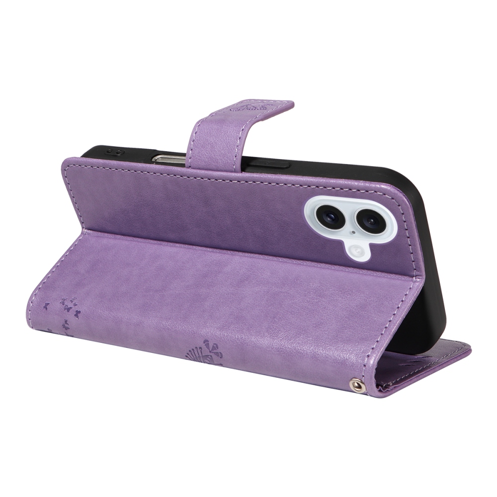 Fák könyvtáska iPhone 17 készülékhez - világos lila