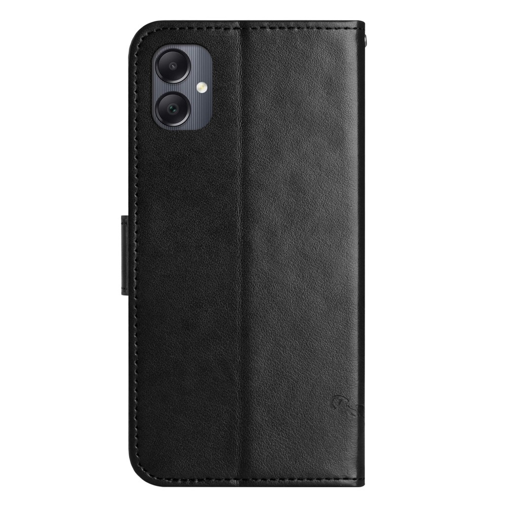 Virágos könyv tok Samsung Galaxy A07 4G készülékhez - fekete