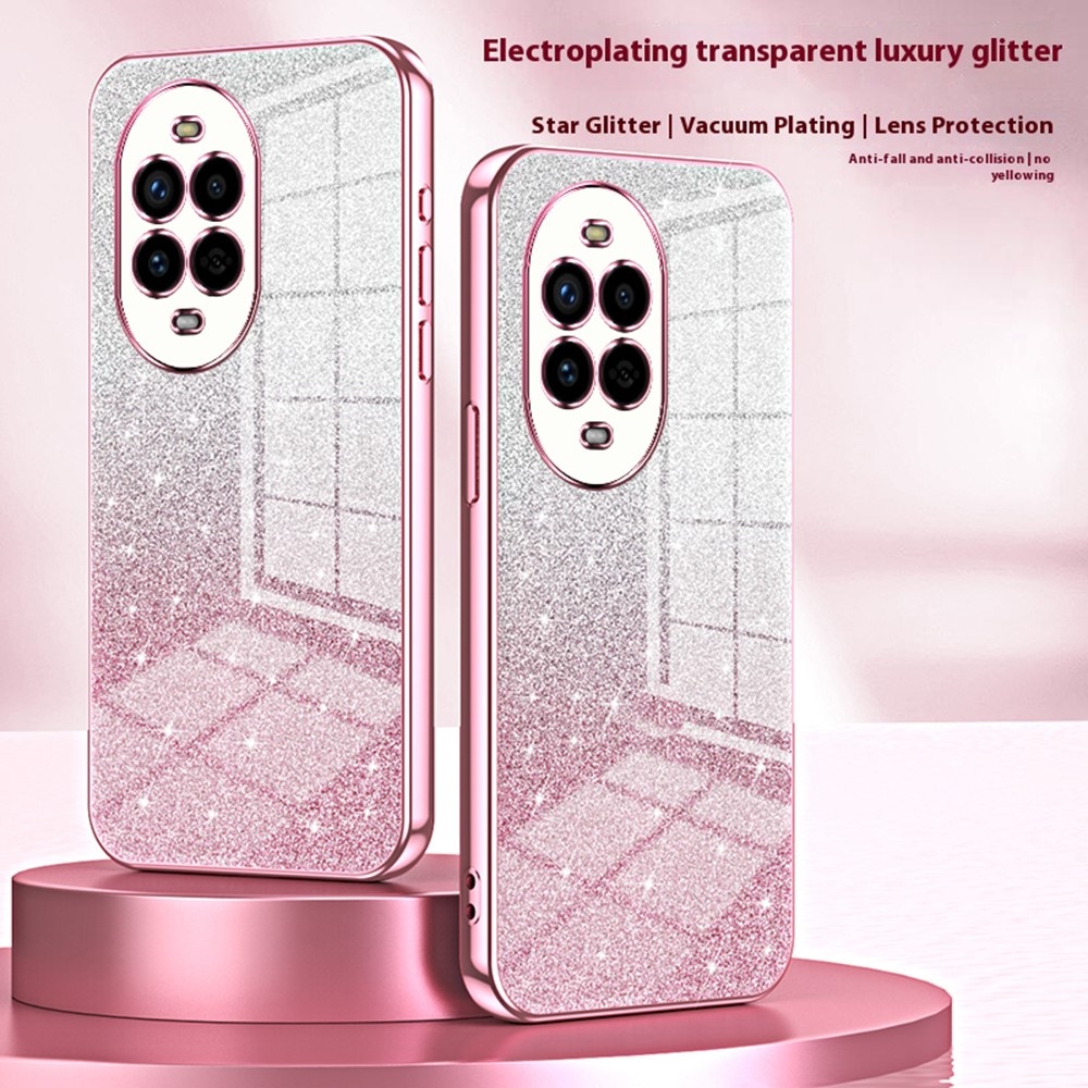 Vágott zselés csillogó tok a Huawei Nova 13 Pro 5G számára - rózsaszín