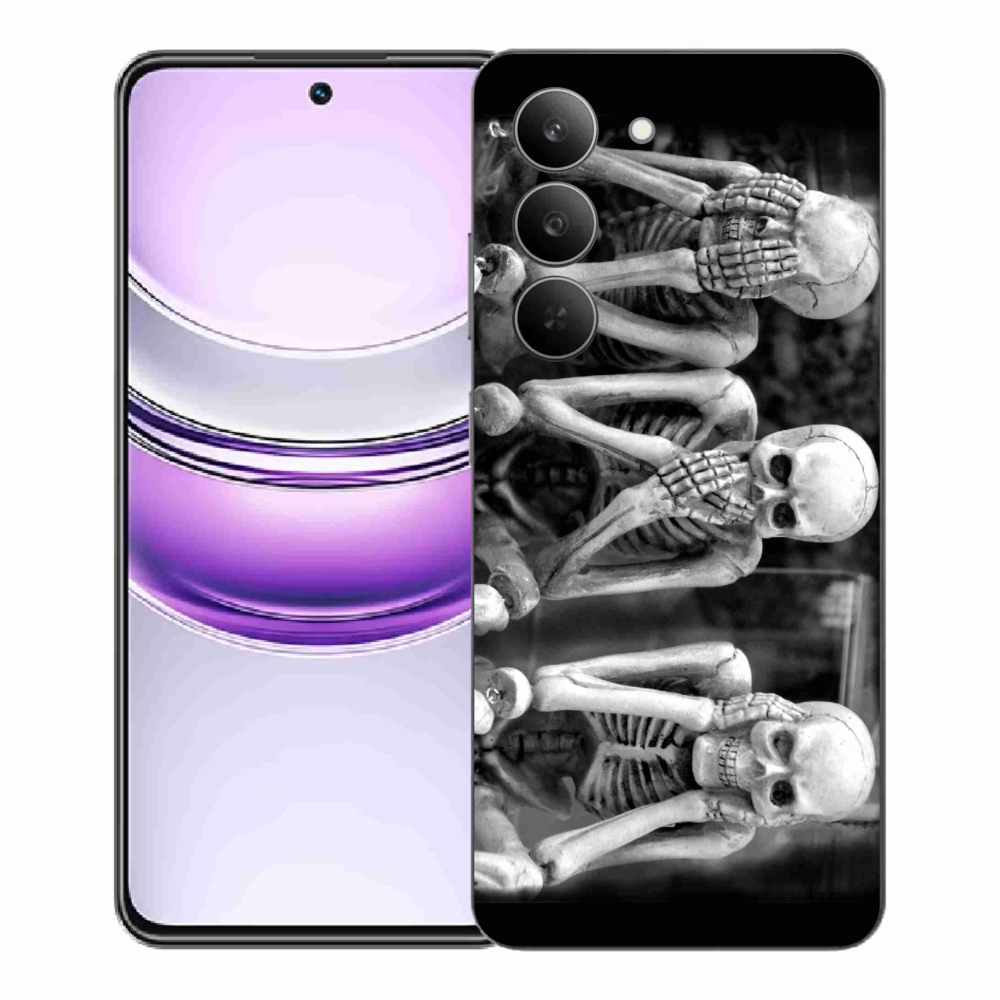 Gél borító mmCase a Realme 14x 5G készülékhez - csontvázak