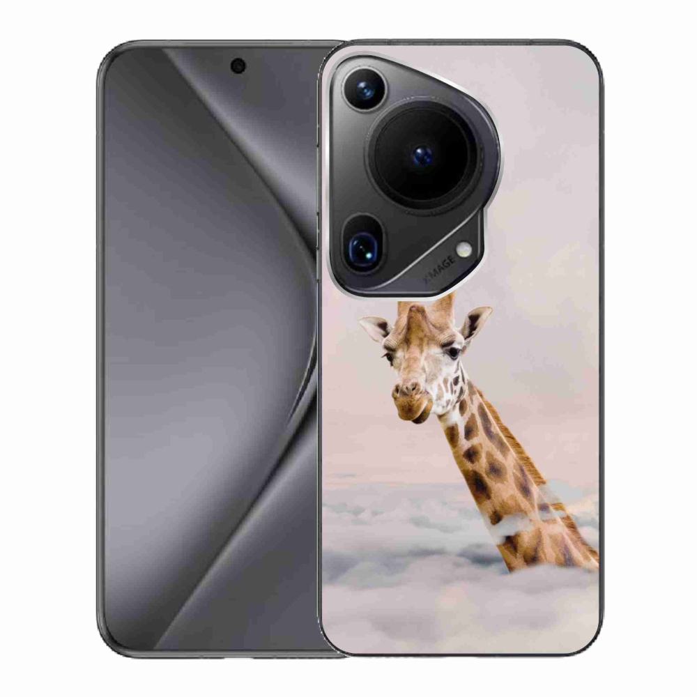 Gél borítás mmCase a Huawei Pura 70 Ultra készülékre - zsiráf a felhőkben