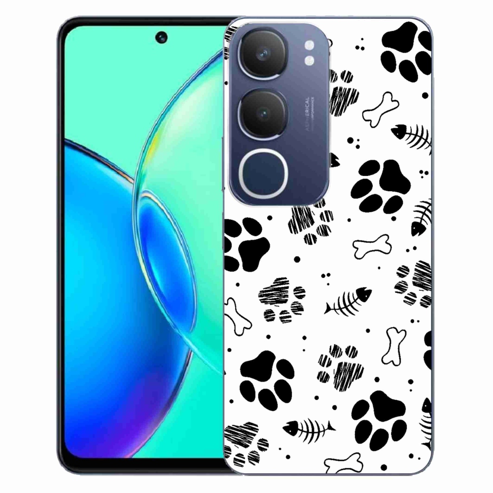 Gél borítás mmCase a Vivo Y19s készülékhez - kutyamancsok 1