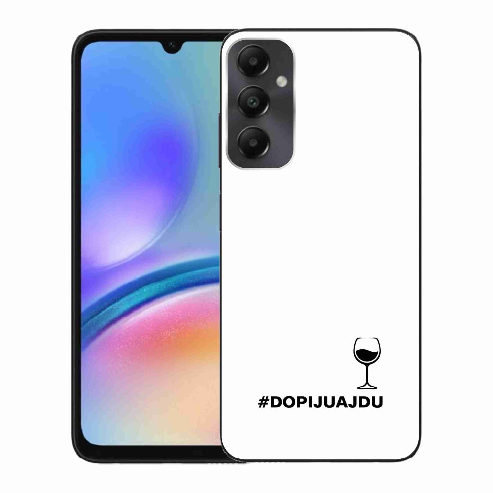 Gél borítás mmCase Samsung Galaxy A05s készülékhez - bor motívum fehér háttérrel