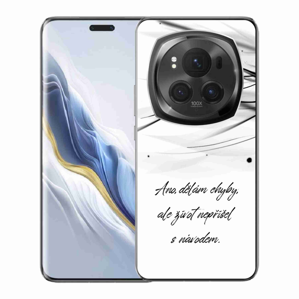 Gél borítás mmCase a Honor Magic 6 Pro 5G-n - idézem a fehér hátteret