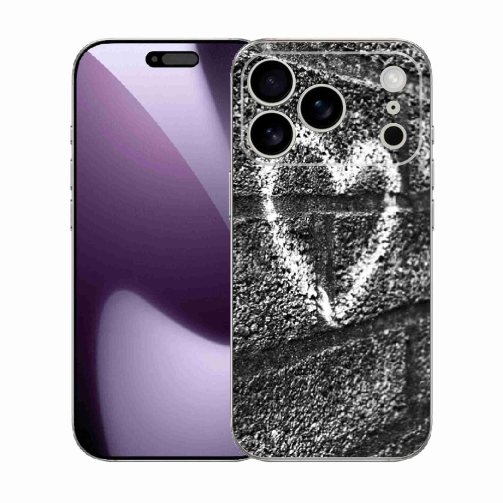 Zselés borítás mmCase iPhone 17 Pro készülékhez - szív a falon