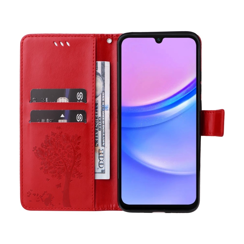 Fák könyve tok Samsung Galaxy A16 4G/5G/A26 5G - piros