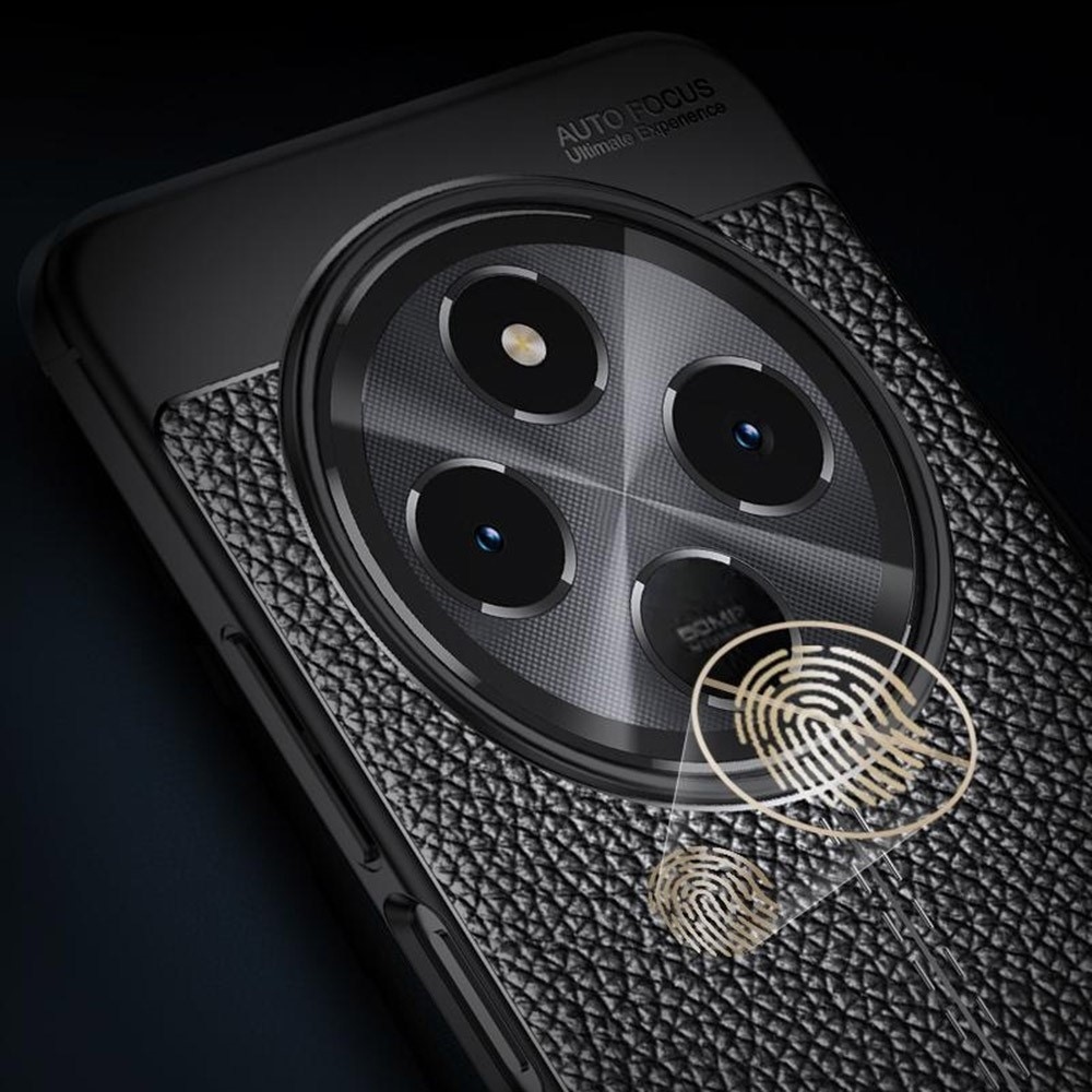 Litchi tartós zselés tok Xiaomi Redmi 14C/Poco C75-hez - fekete