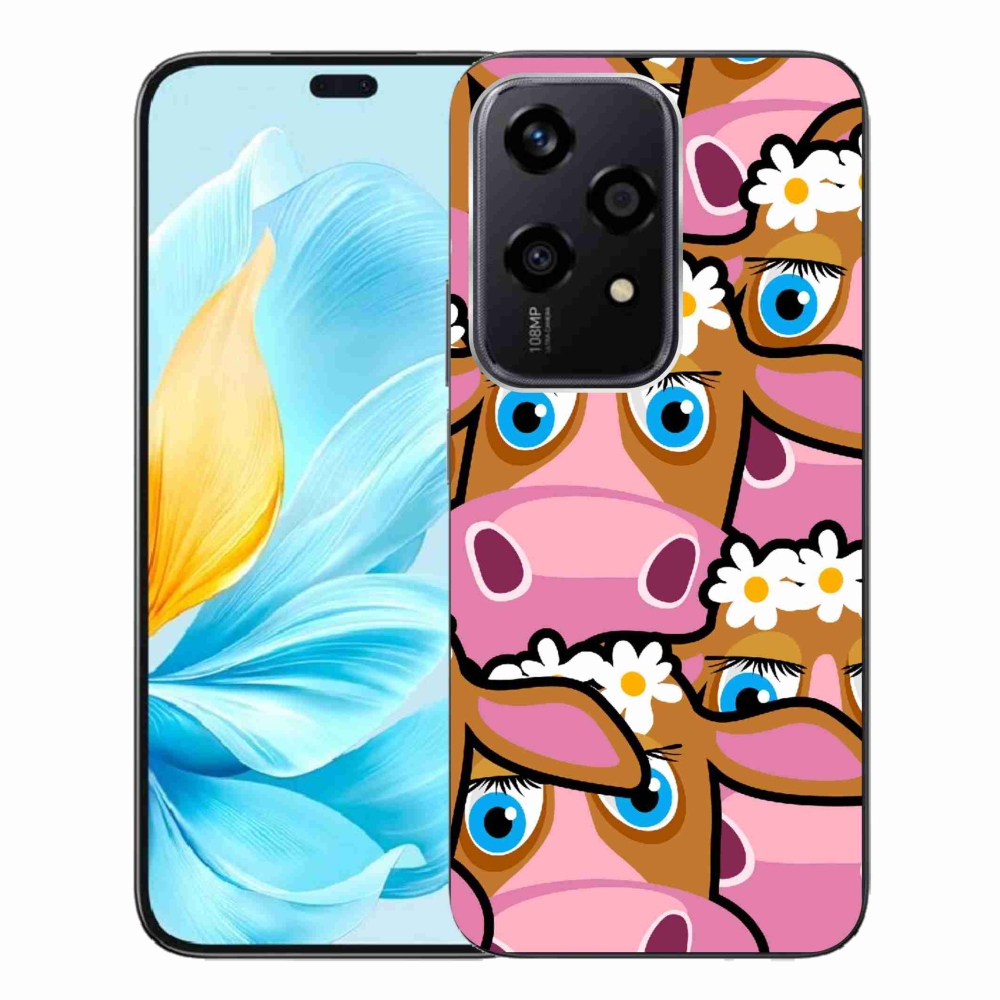 Zselés borítás mmCase a Honor 200 Lite 5G számára - karikatúrás tehenek
