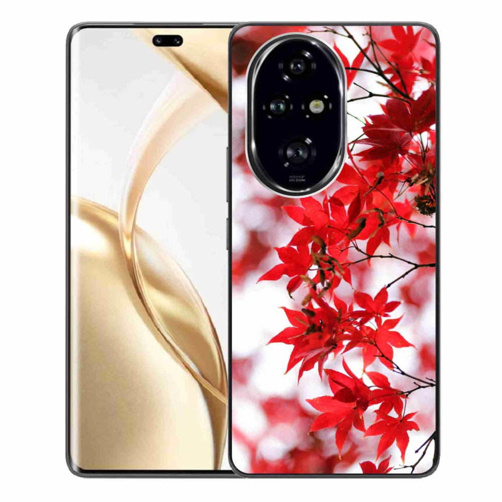 Zselés borító mmCase a Honor 200 Pro 5G készülékhez - piros levelek