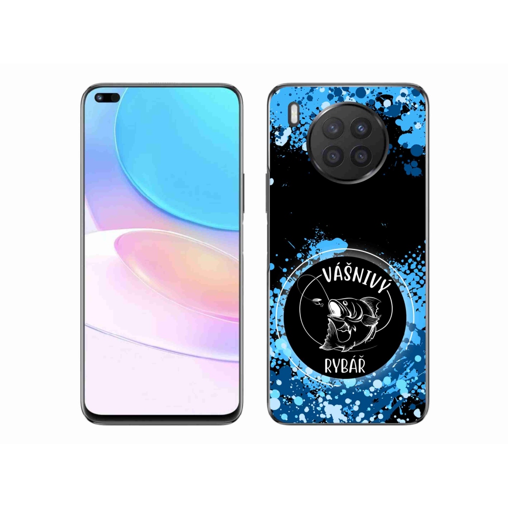 Gél borító mmCase a Honor 50 Lite készülékhez - szenvedélyes halász fekete háttérrel