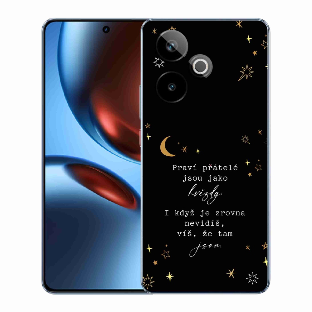 Rugalmas zselés tok mmCase a Realme GT 7 5G/GT 7T 5G képével - idézet 6 fekete háttérrel