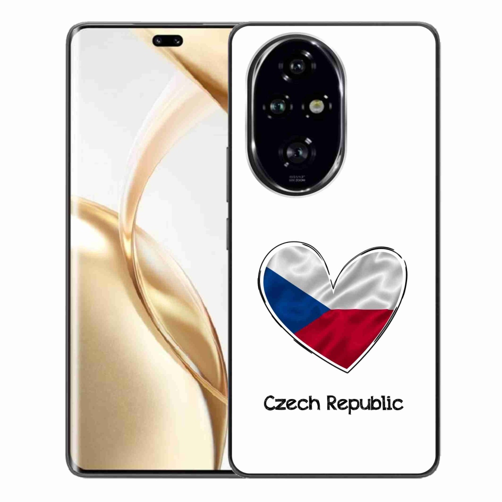 Gél borító mmCase a Honor 200 Pro 5G számára - szív zászló fehér háttérrel