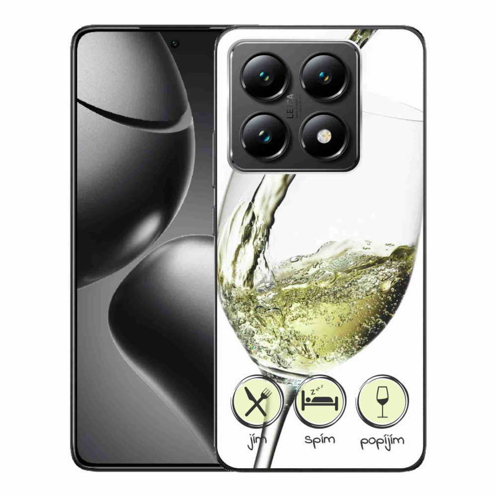 Gél tok mmCase a Xiaomi 14T-hez - borospohár fehér