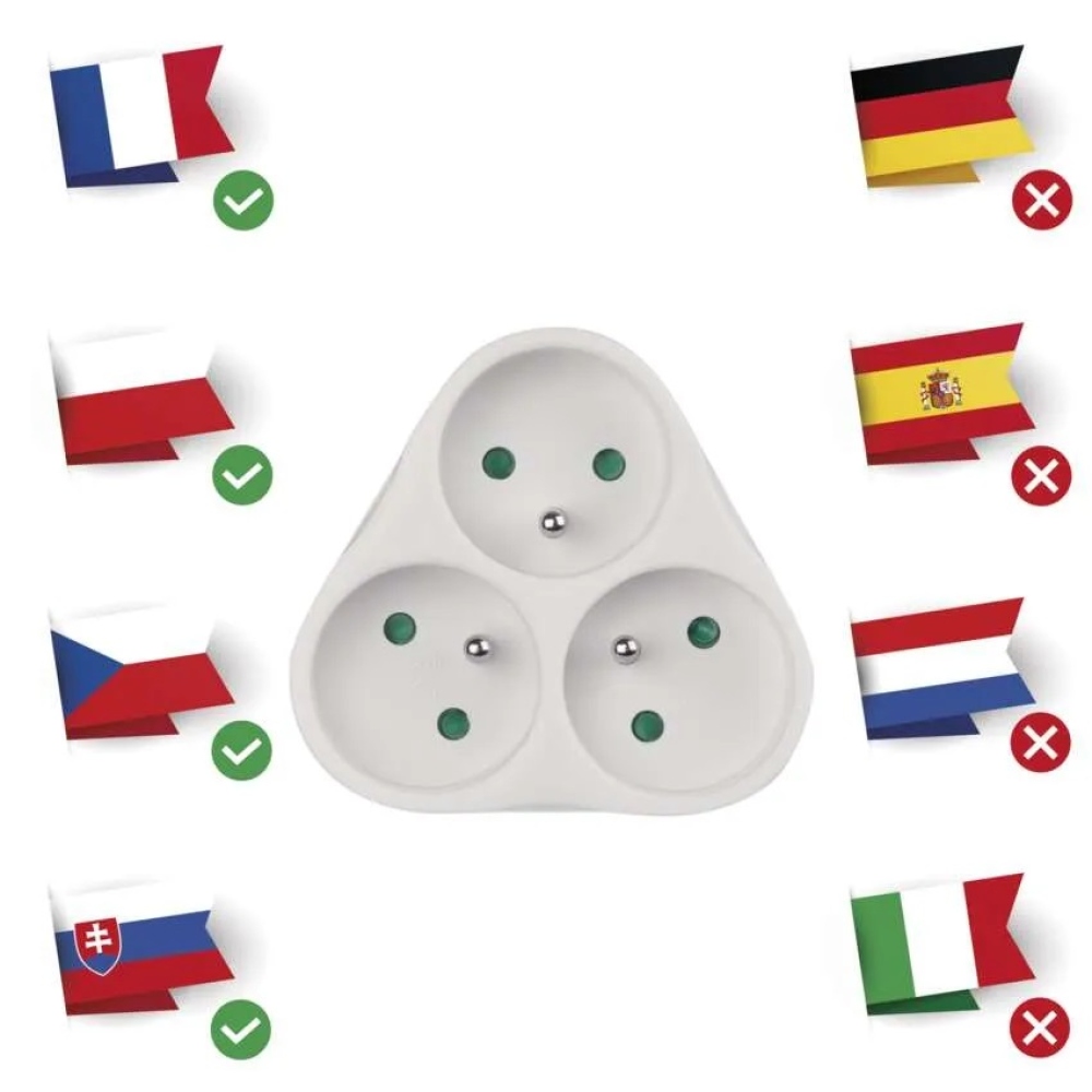 Aljzat 3× kerek - fehér