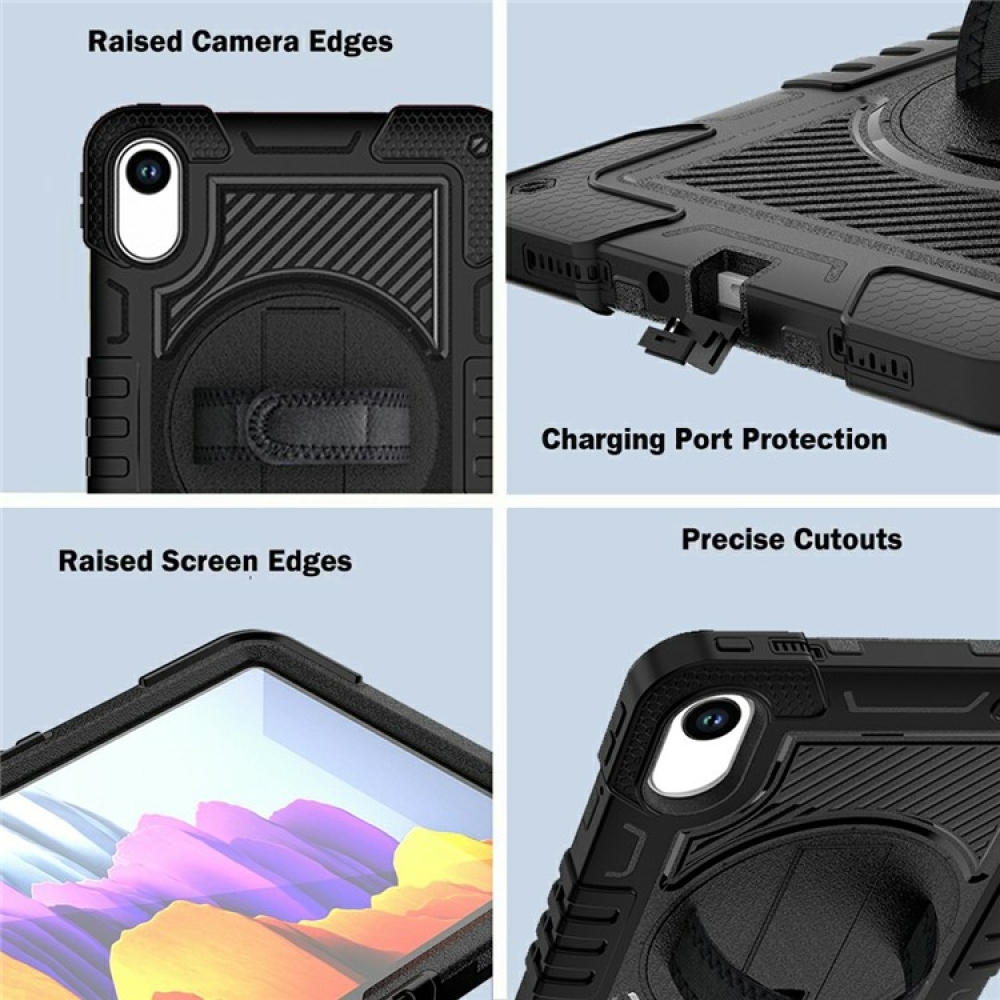 Strape tartós borító kézi fogantyúval és pánttal Xiaomi Redmi Pad 2 készülékhez - fekete