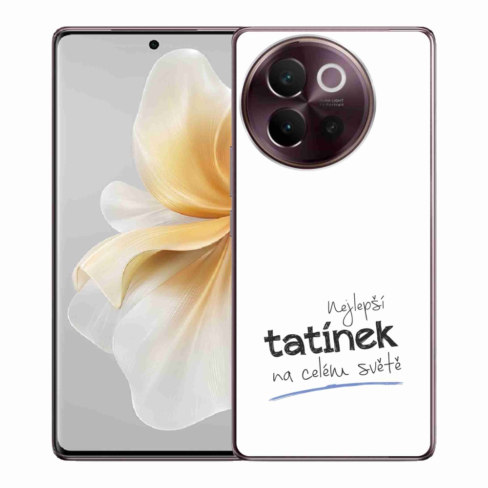 Gél borító mmCase a Vivo V40 Lite 5G-n - legjobb apuci 4 fehér háttérrel