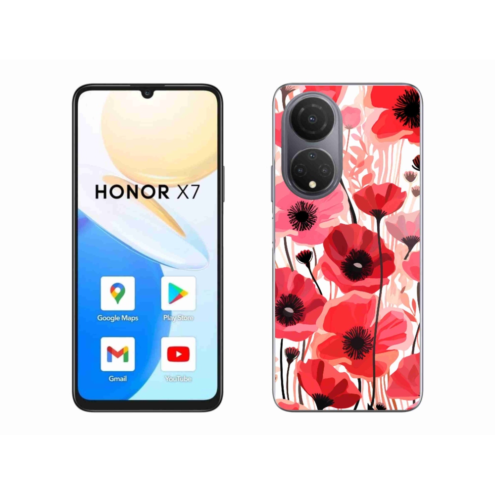 Zselés borítás mmCase a Honor X7-hez - mákos 1