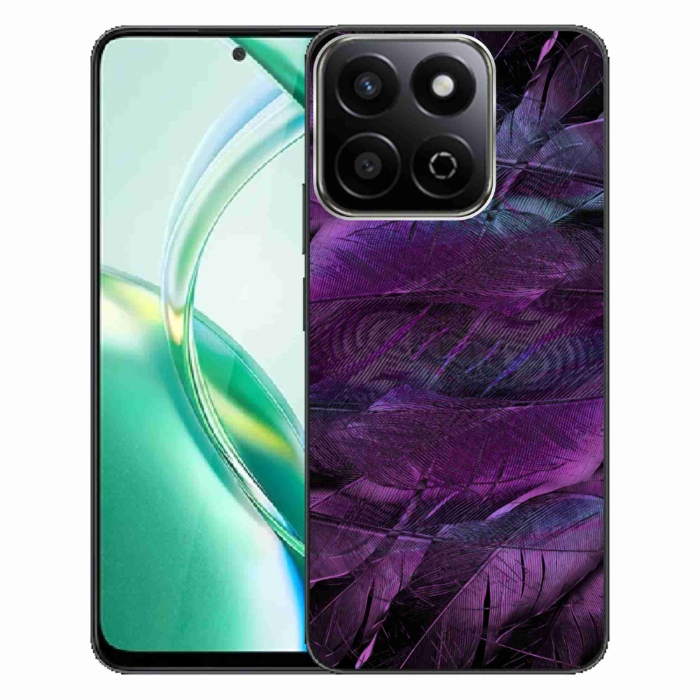 Zselés borítás mmCase a Honor 200 Smart 5G készülékhez - lila tollakkal