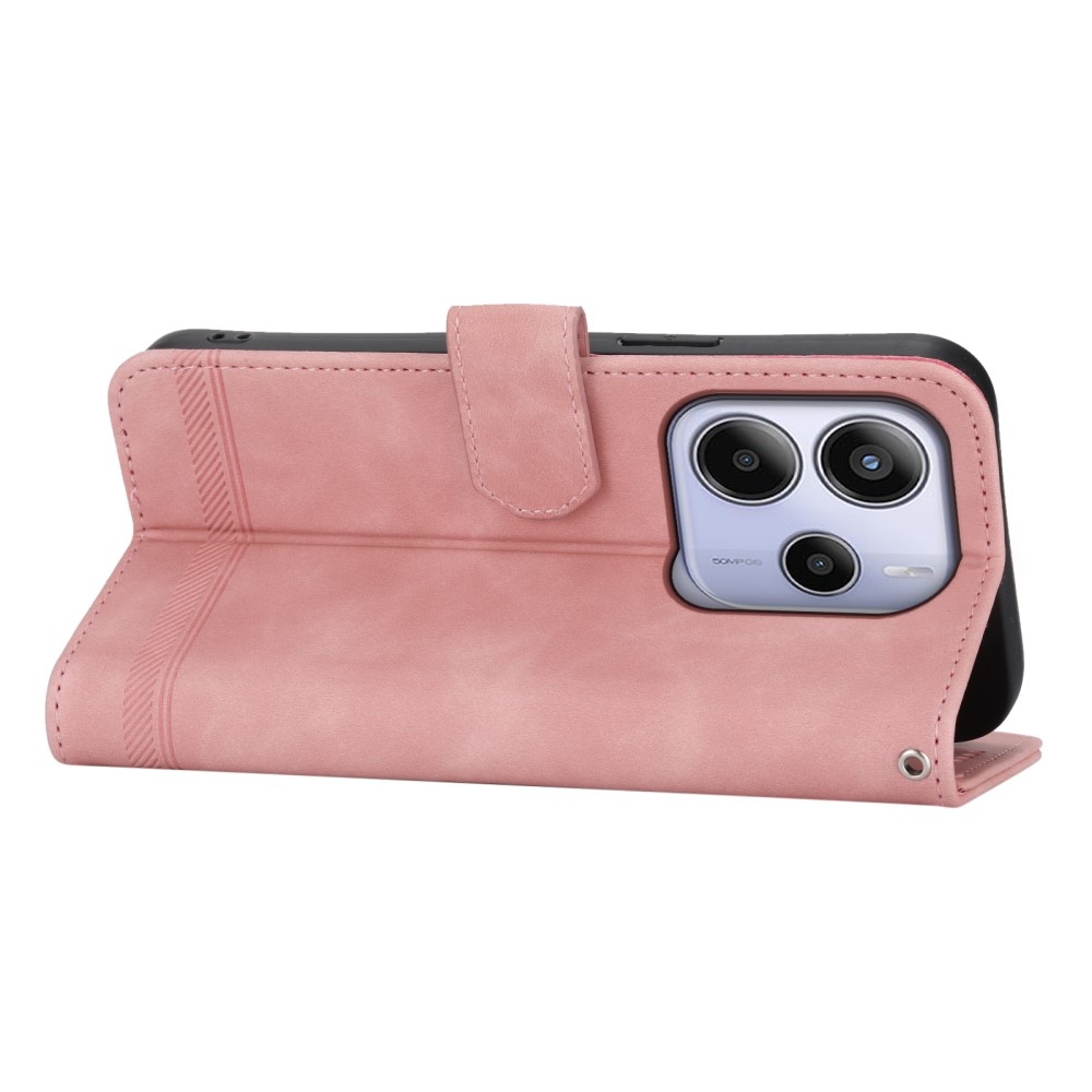 DIERFENG könyv tok a Xiaomi Redmi Note 14-hez - rózsaszínű