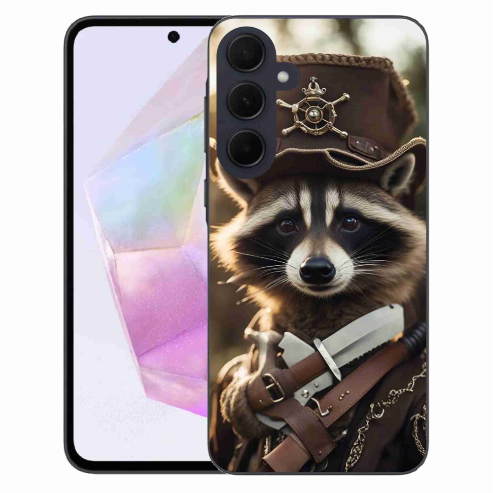 Zselés borítás mmCase Samsung Galaxy A35 5G - mosómedve egyenruhában