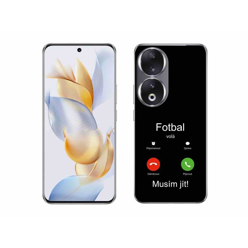 Gél borító mmCase a Honor 90-hez - futball hívások fekete háttérrel