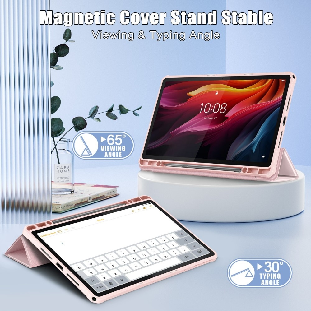 Ügyes záró tok Lenovo Tab K11 Plus táblagéphez - rózsaszín