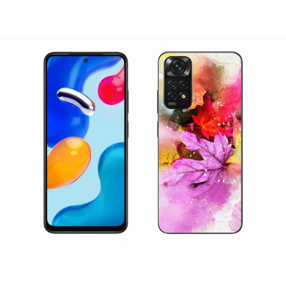 Gél borító mmCase a Xiaomi Redmi Note 11S 4G-hez - színes levelek
