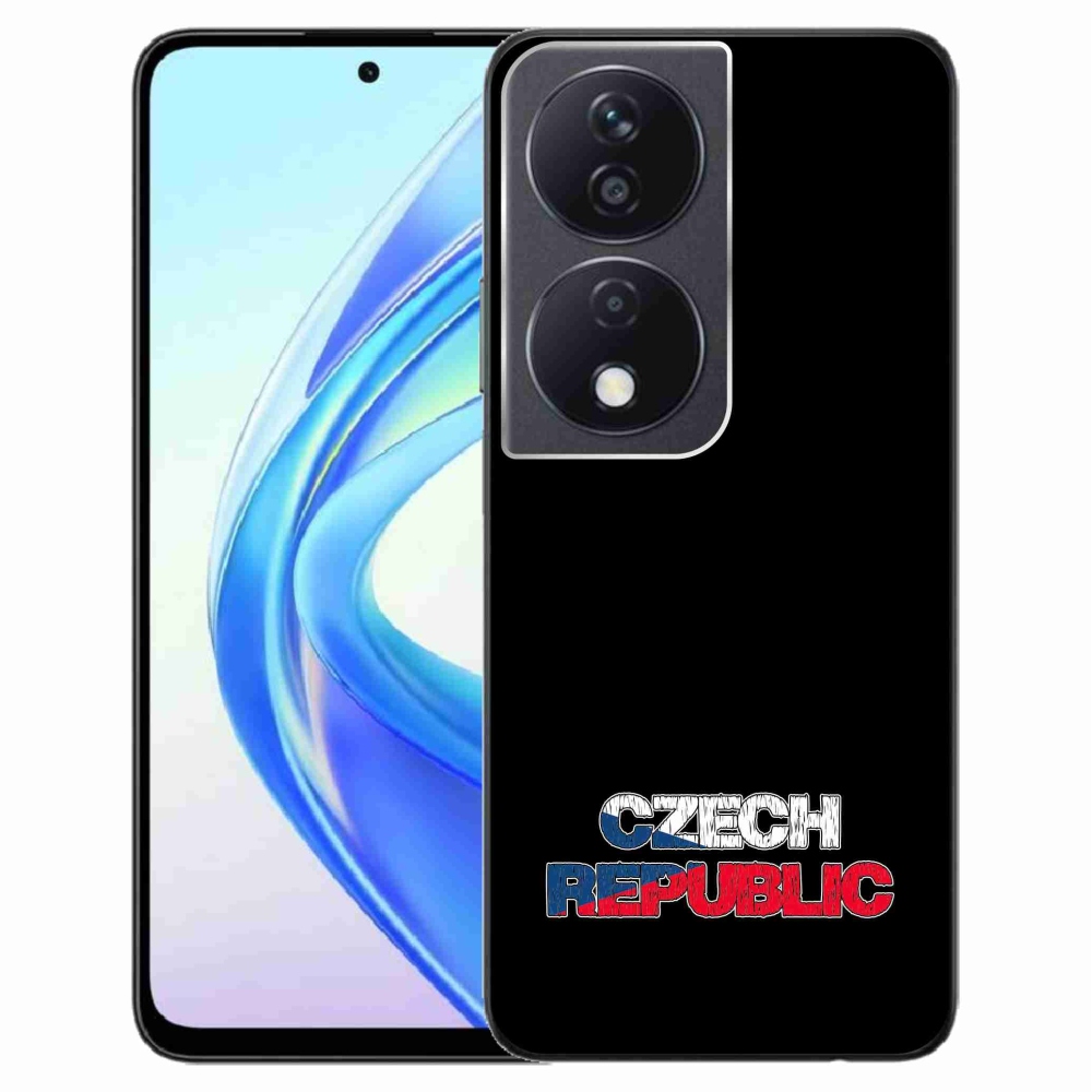 Gél védőhuzat mmCase a Honor X7b/Honor 90 Smart - Csehország fekete háttérrel