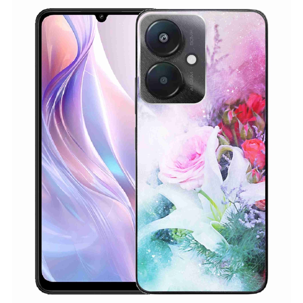 Gél borító mmCase a Xiaomi Redmi 13C 5G-hez - virágok 4