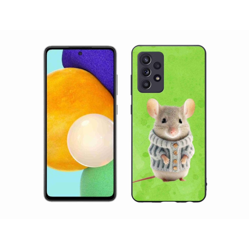 Gél védőhuzat mmCase Samsung Galaxy A52s 5G - egér pulóverben
