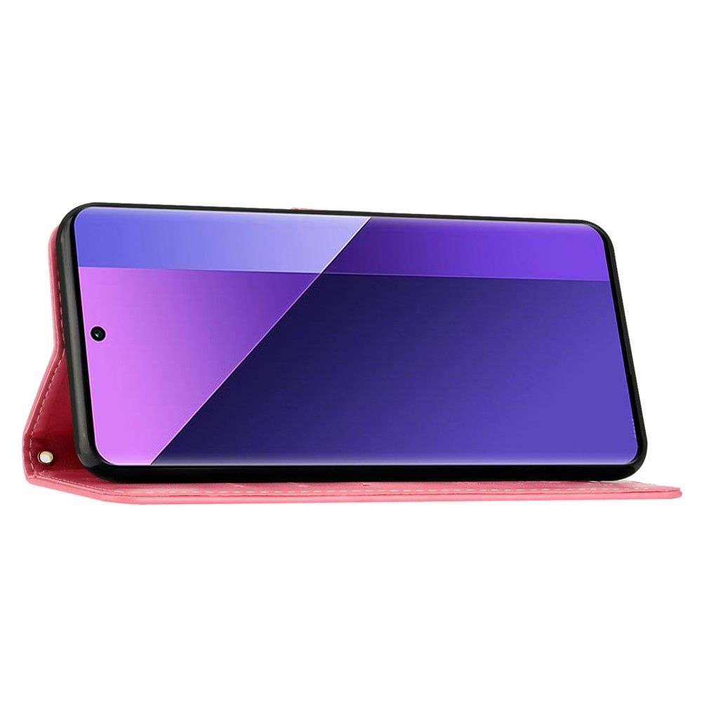 Virágok könyv tok Samsung Galaxy A26 5G - rózsaszínű