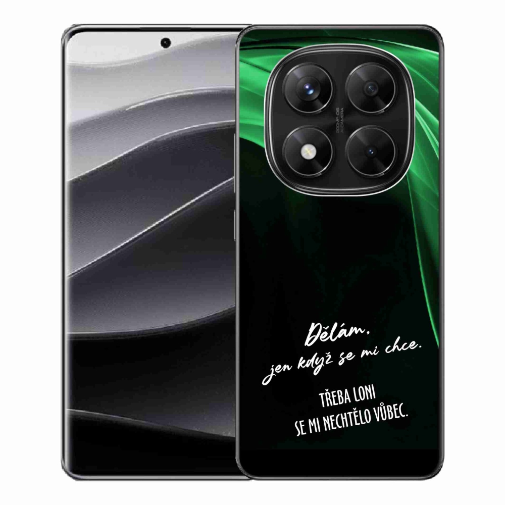 Gél borító mmCase a Xiaomi Redmi Note 14 Pro 5G/Poco X7 5G számára - vicces szöveg 12 fekete háttérrel