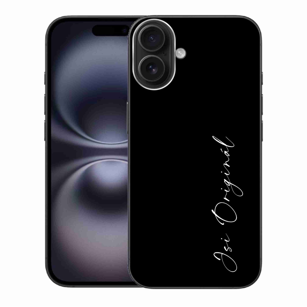 Gél borítás mmCase iPhone 16 Plus készülékhez - te vagy az eredeti fekete háttér