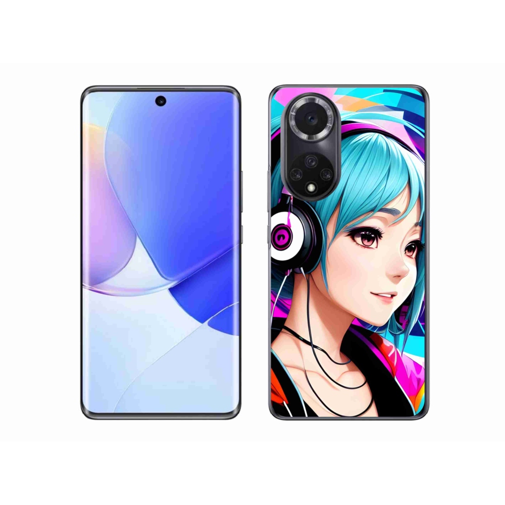 Gél borító mmCase a Honor 50-hez - lány fejhallgatóval