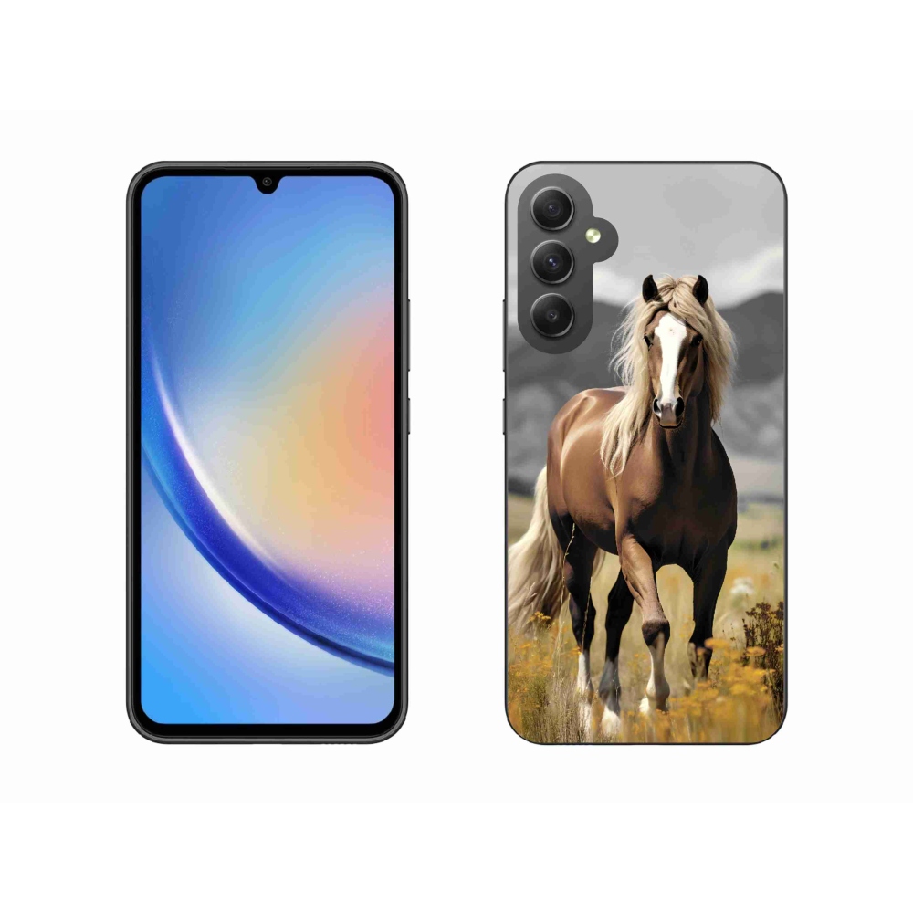 Zselés borítás mmCase Samsung Galaxy A34 5G - barna ló 1