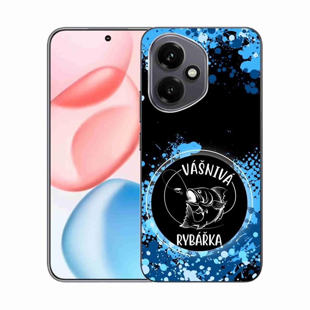 Gél borító mmCase a Honor 400-hoz - szenvedélyes halász fekete háttérrel