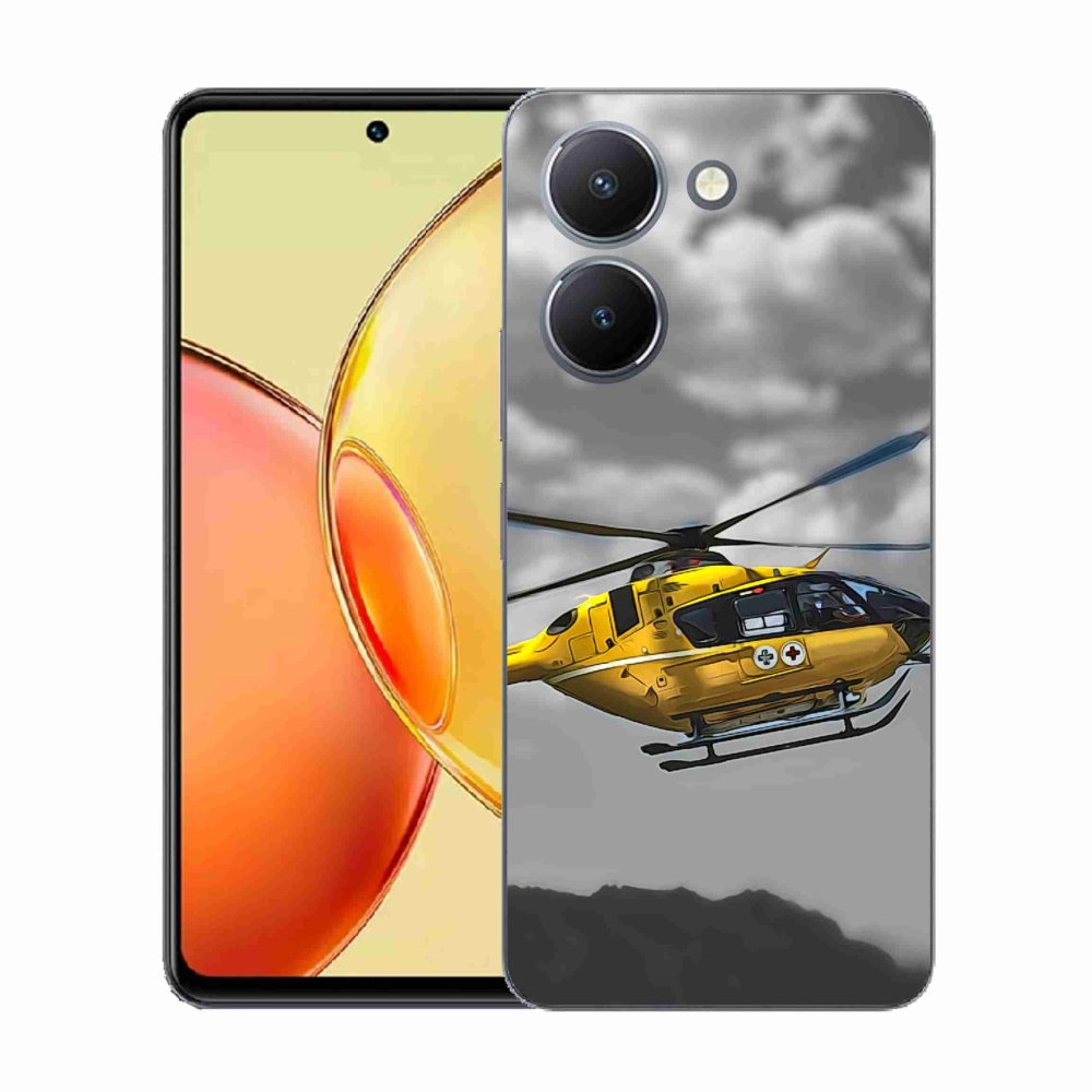 Zselés borítás mmCase Vivo Y36-hoz - sárga helikopter