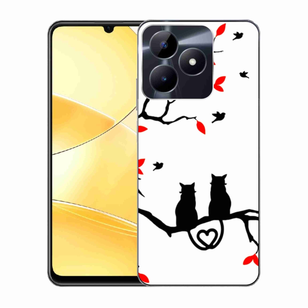 Zselés borító mmCase a Realme C51/C53 készülékhez - macska szeretet