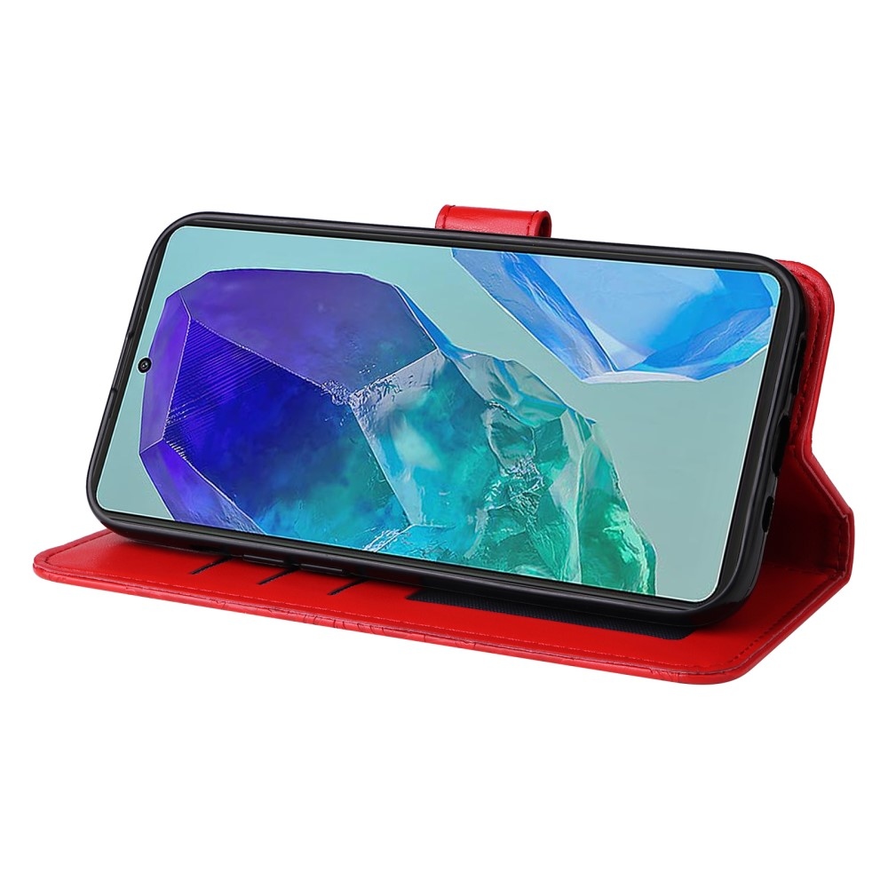 Napraforgó könyvtáska Samsung Galaxy M55 5G - piros