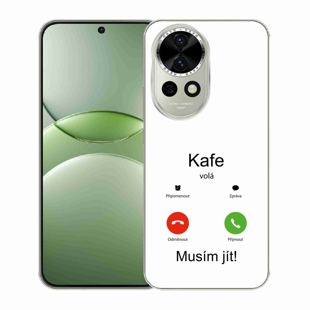 Gél borító mmCase a Huawei Nova 13 5G - kávé hívó fehér háttérrel