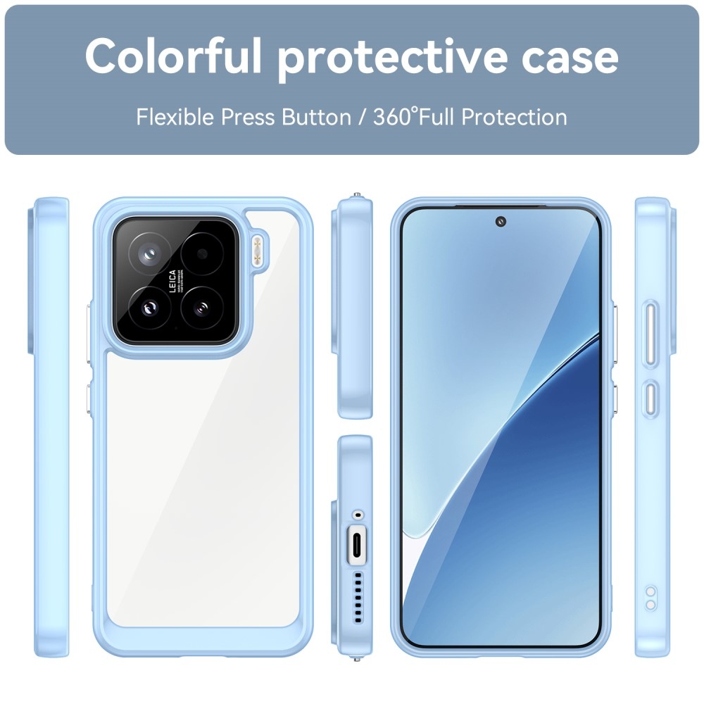 Gél tok fix hátlappal Xiaomi 15-hez - kék