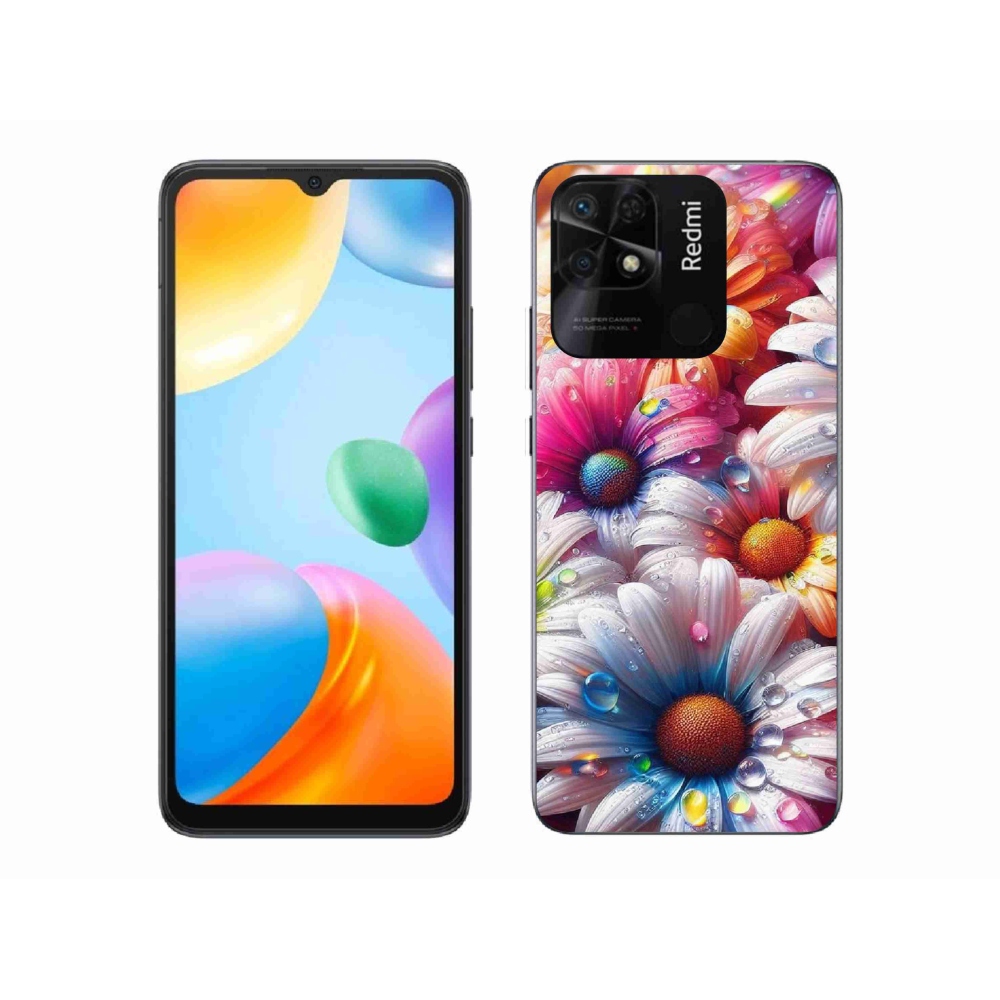 Gél borítás mmCase a Xiaomi Redmi 10C-hez - színes százszorszépek