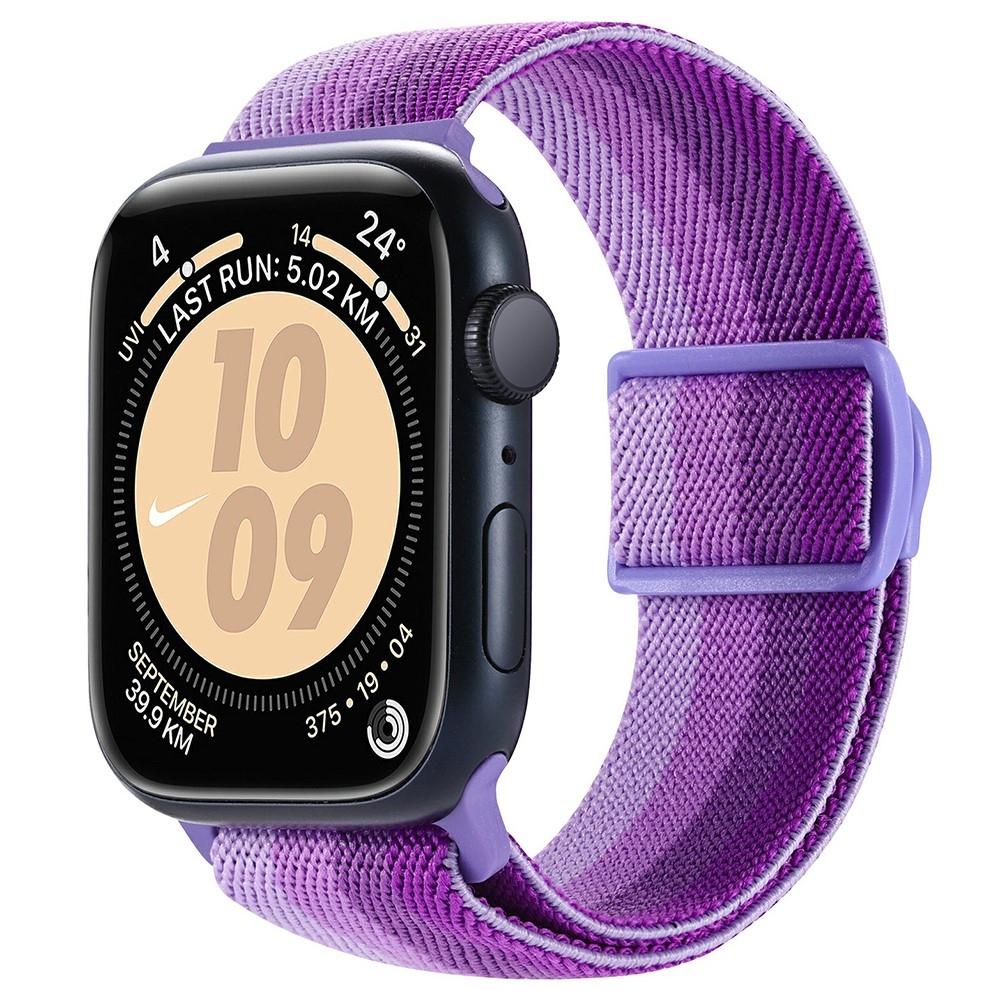 Fokozatos nejlon szíj Apple Watch Ultra/Ultra 2 49mm/SE/SE 2022/2023 44mm/9/8/7 45mm/6/5/4 44mm/3/2/1 42 mm - lila csíkok