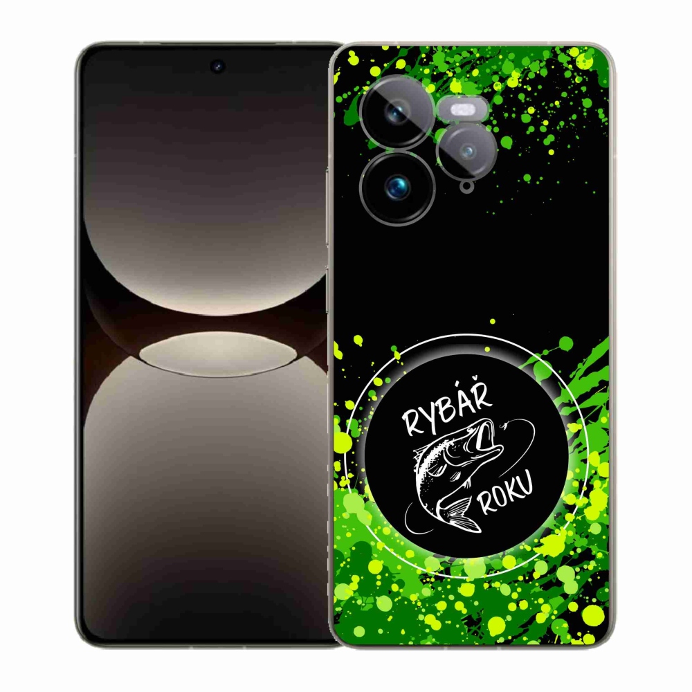 Gél borítás mmCase a Realme GT 7 Pro 5G-n - az év horgásza fekete háttérrel