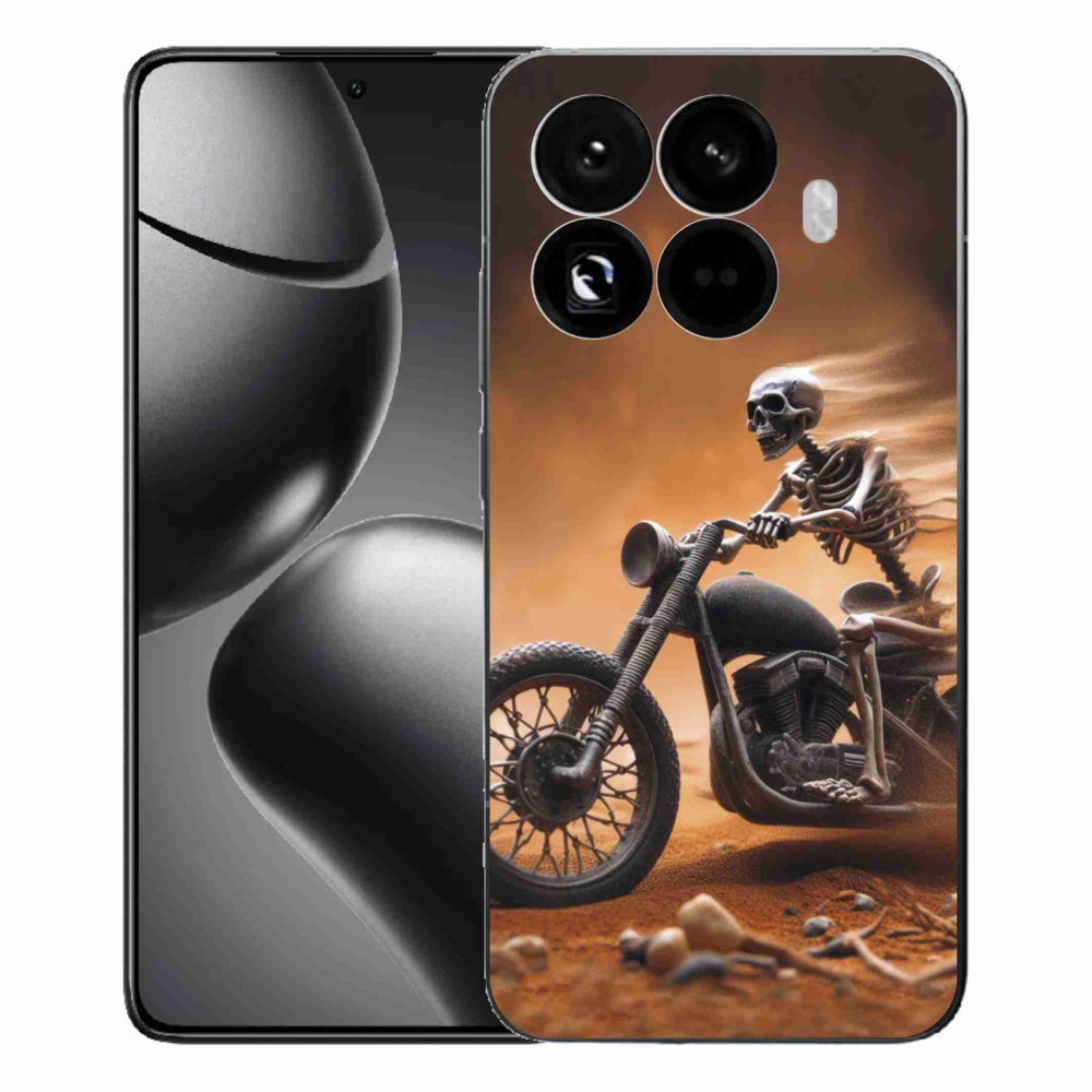 Gél borítás mmCase a Xiaomi 15T Pro számára - csontváz a motorkerékpáron