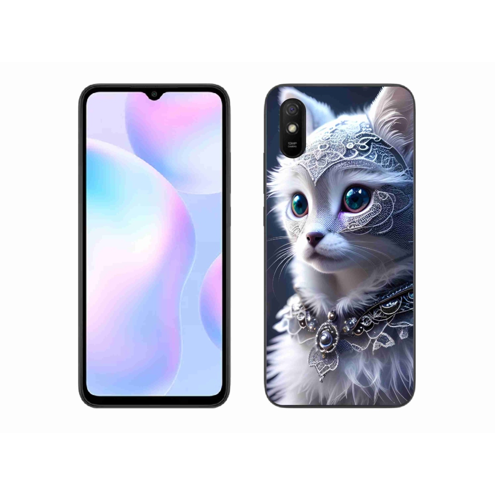Gél borítás mmCase a Xiaomi Redmi 9AT-hoz - fehér macska