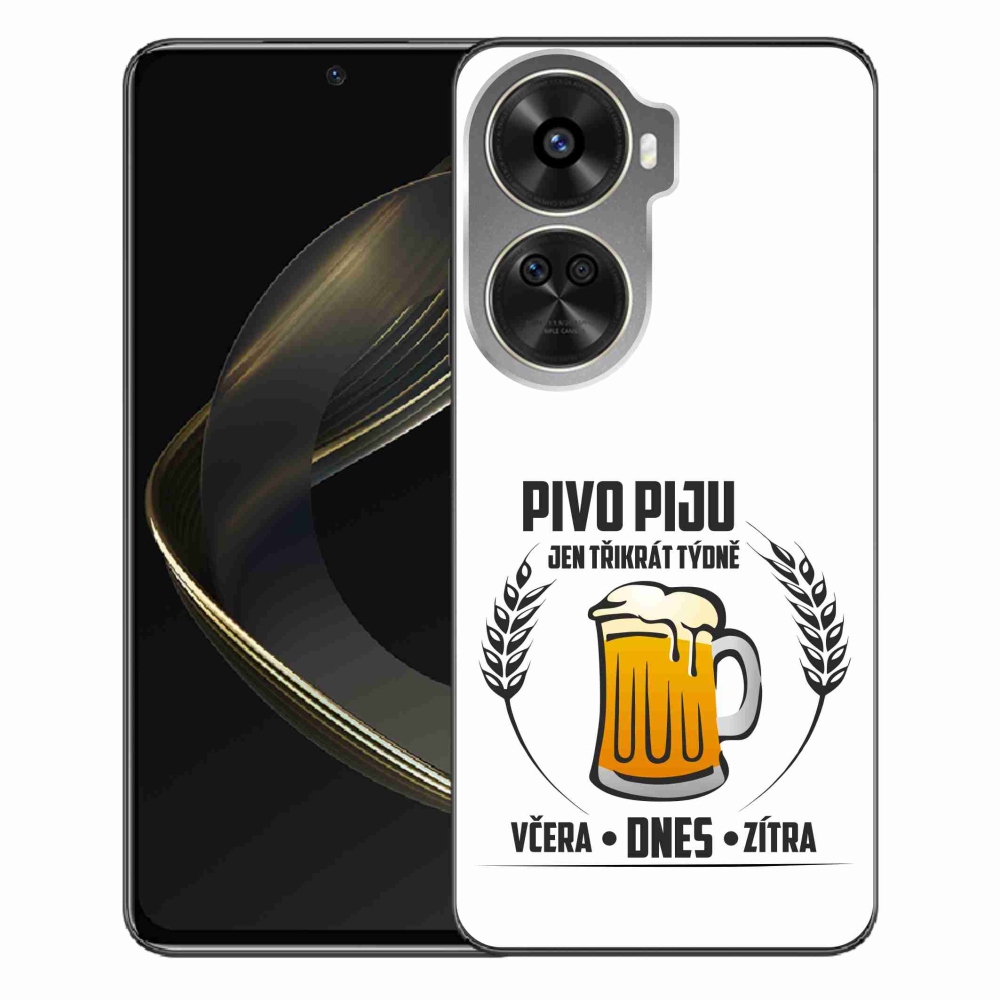 Gél borítás mmCase a Huawei Nova 12 SE-hez - sör motívum fehér háttérrel